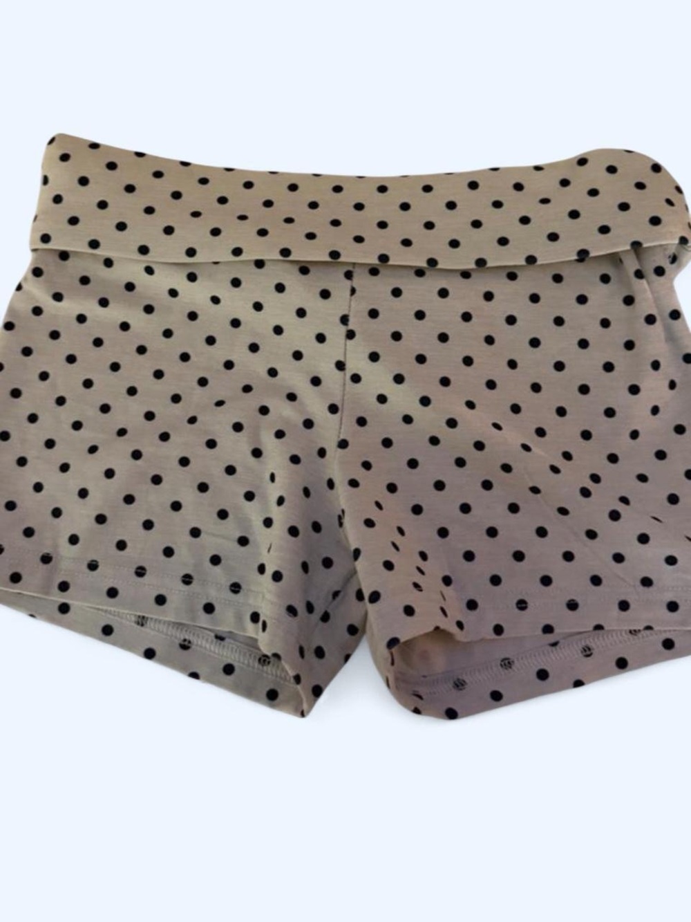 No Boundaries Tan Polka Dot Athletic Shorts